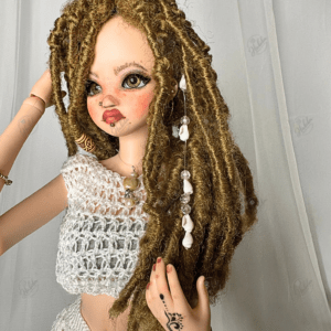 Caribbean Blond Locs with Jewelry for Smart Dolls