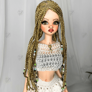 Island Blond Long Braids w/ Beads for Smart Dolls